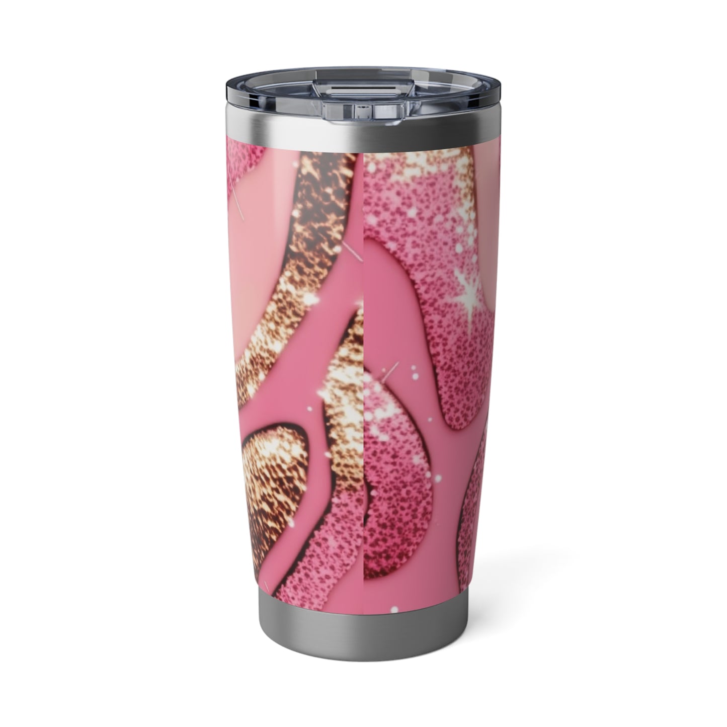 Cotton Candy Shimmer: Pink Glitter Marble Tumbler