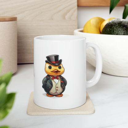 Duck Brigade: Feathered Aristocrat Duck Mug