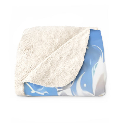 Soothing Splash Serenade: Cat in Water Sherpa Blanket