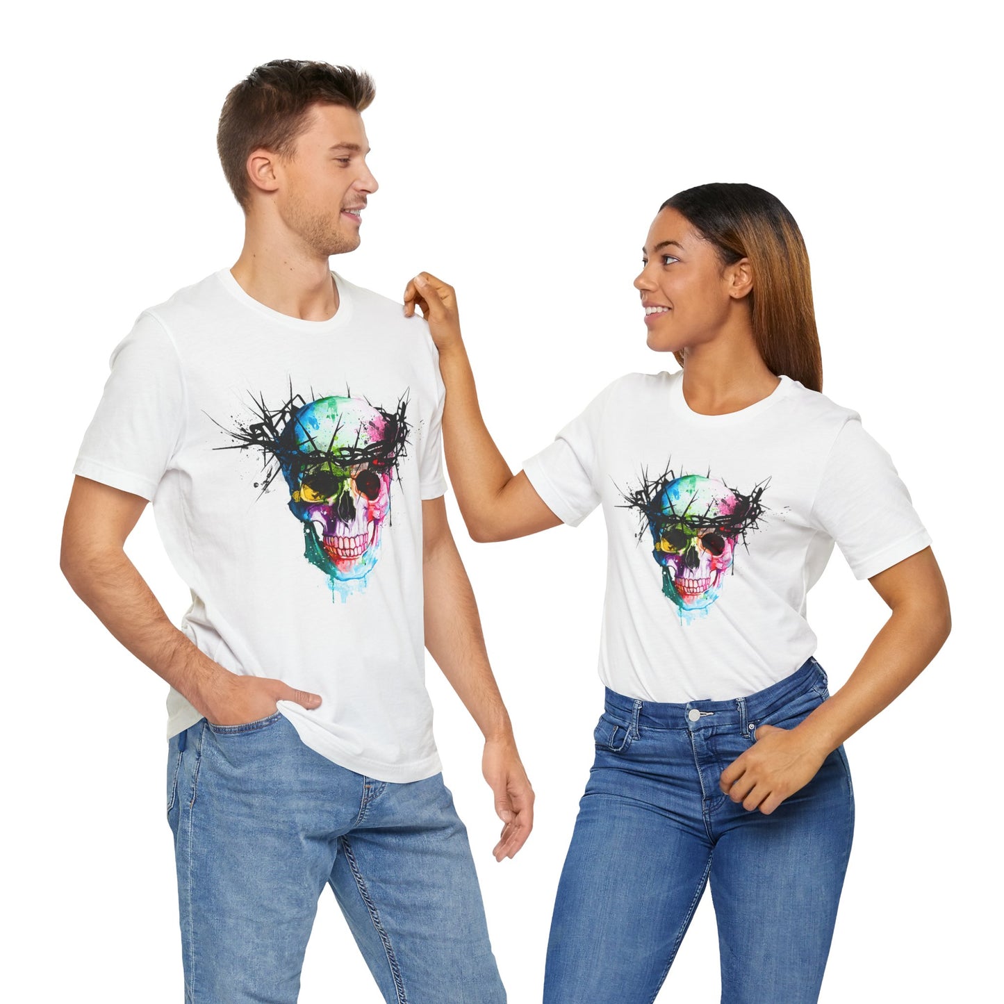 Glowing Grin: Radiant Skull Tee