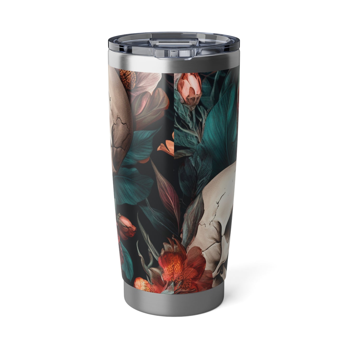 Gothic Garden: Skulls and Flowers Tumbler