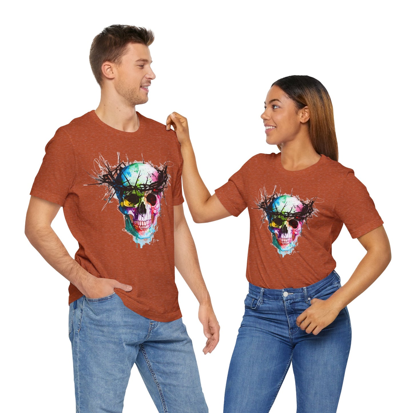 Glowing Grin: Radiant Skull Tee