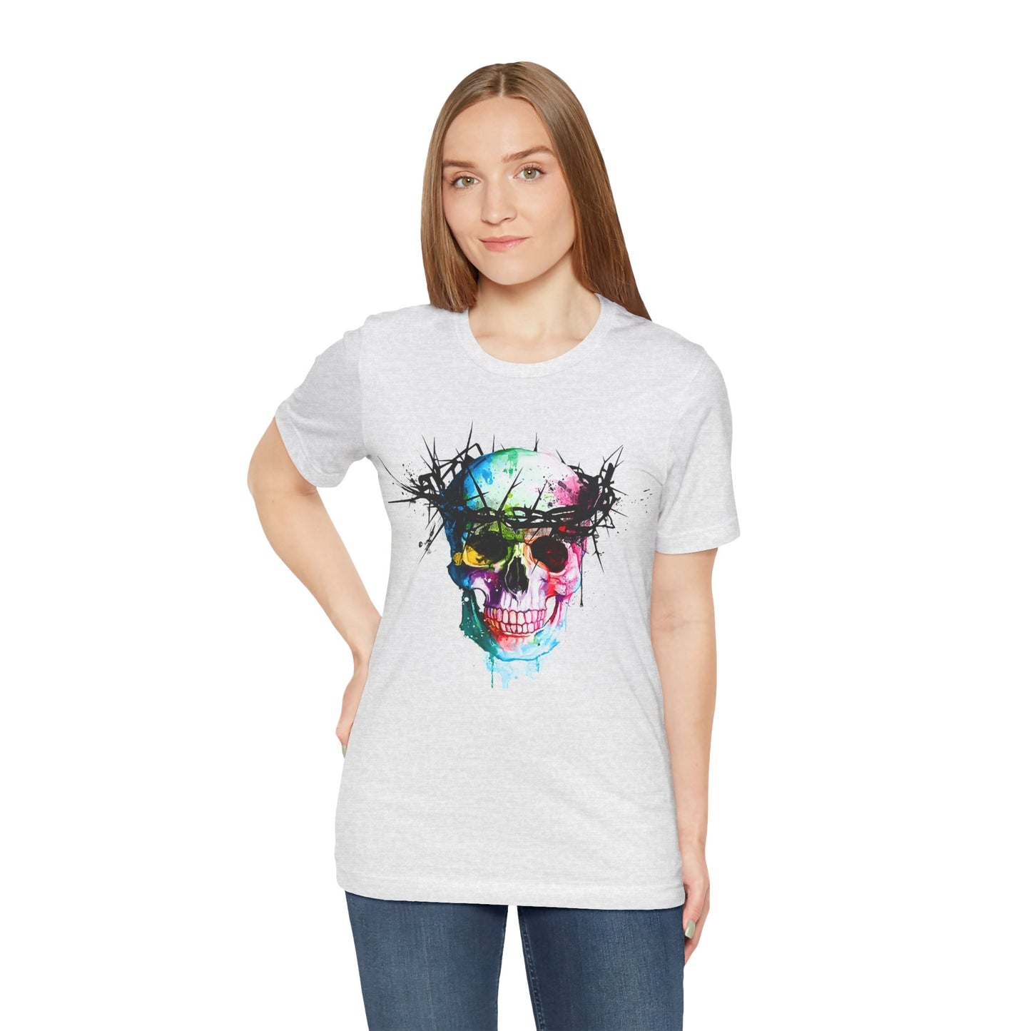 Glowing Grin: Radiant Skull Tee