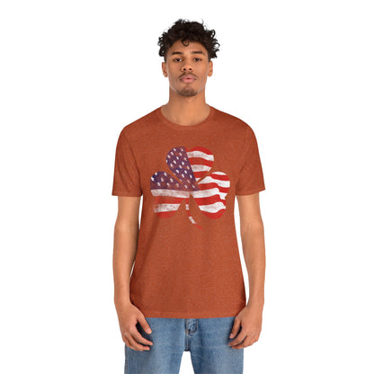 Lucky Land of Liberty: Shamrock Flag Shirt