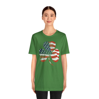 Lucky Land of Liberty: Shamrock Flag Shirt