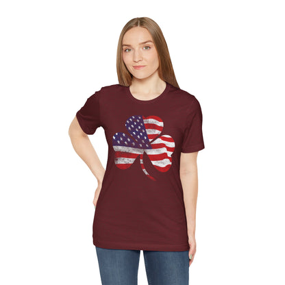 Lucky Land of Liberty: Shamrock Flag Shirt