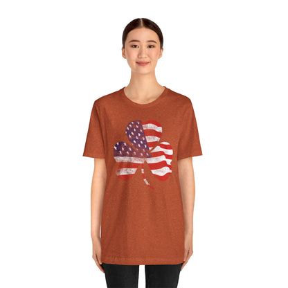 Lucky Land of Liberty: Shamrock Flag Shirt