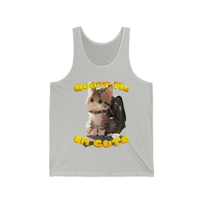 Adopt Meow: Cute Kitty Appeal Jersey Tank