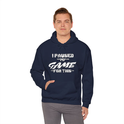 Game Pause Moment: Hoodie of Real-World Interruption