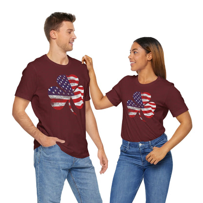 Lucky Land of Liberty: Shamrock Flag Shirt