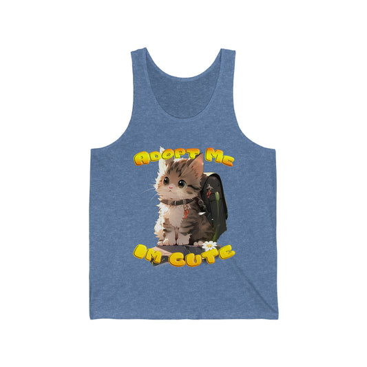 Adopt Meow: Cute Kitty Appeal Jersey Tank