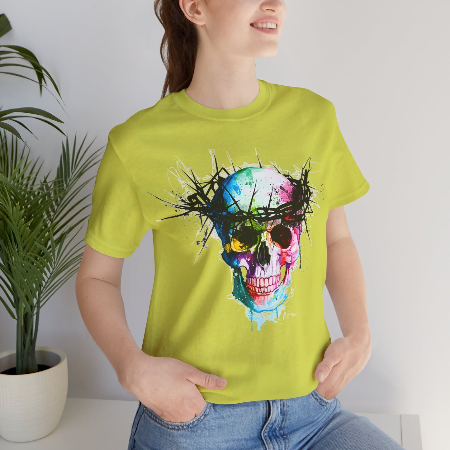 Glowing Grin: Radiant Skull Tee