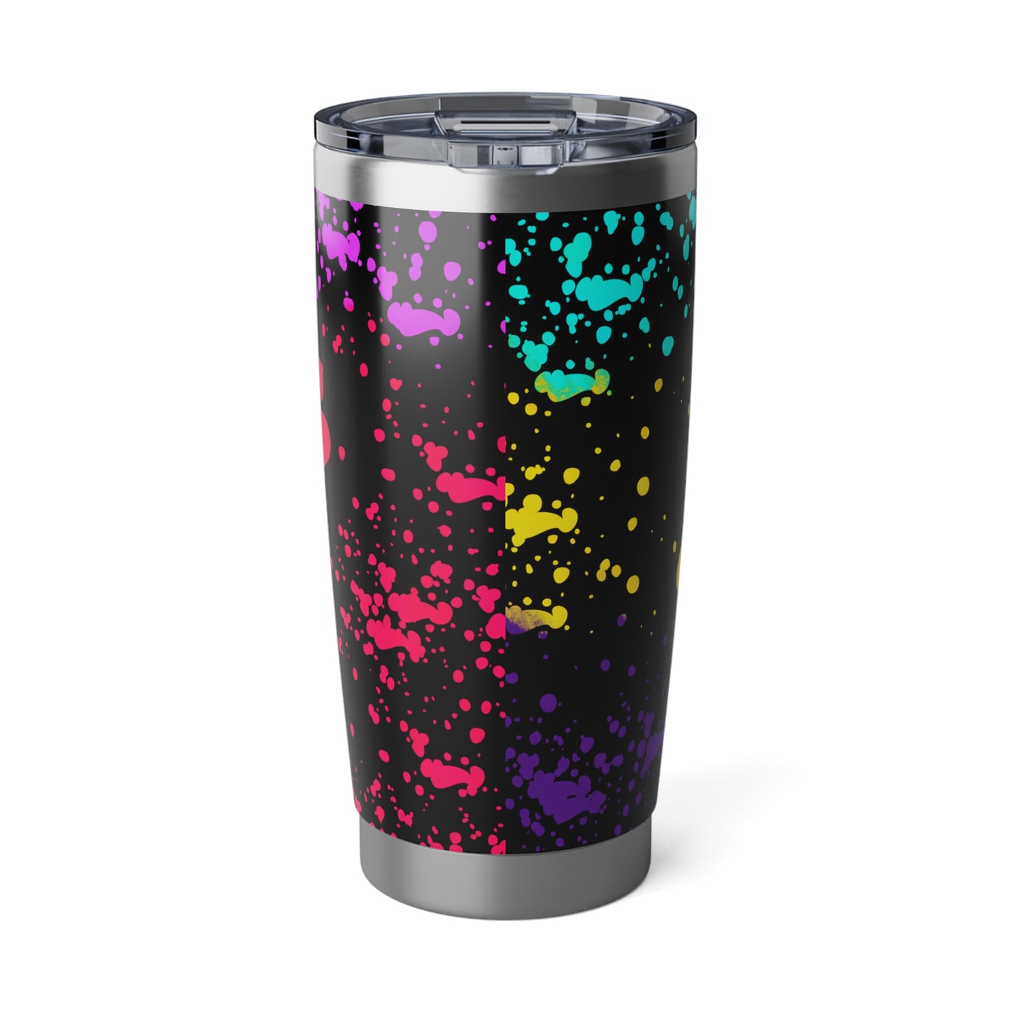 Vibrant Paw Prints: Rainbow Dog Tumbler