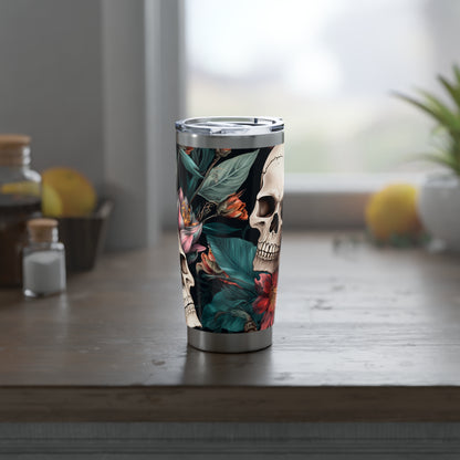 Gothic Garden: Skulls and Flowers Tumbler