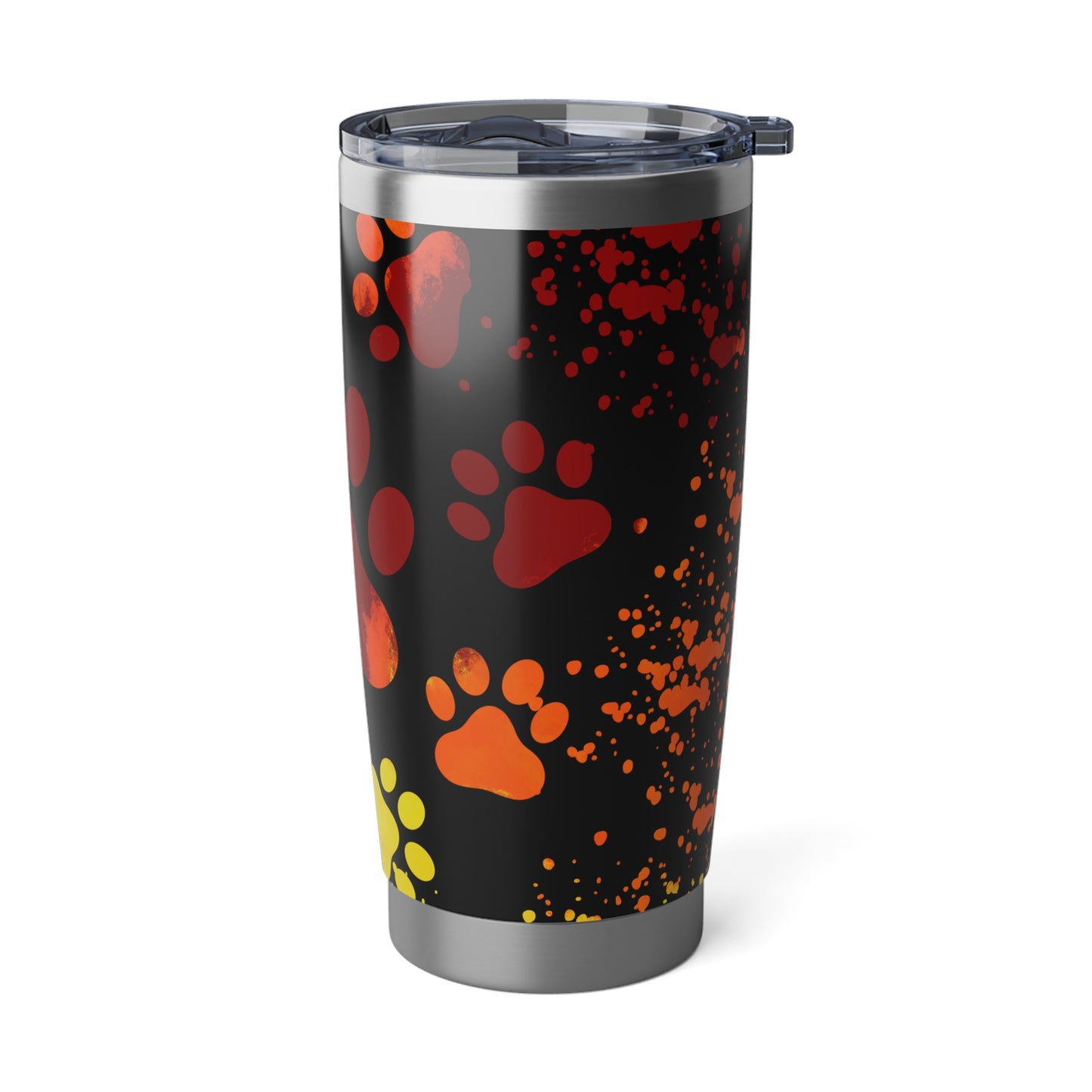 Blazing Paws: Fiery Dog Paw Tumbler