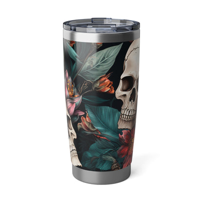 Gothic Garden: Skulls and Flowers Tumbler