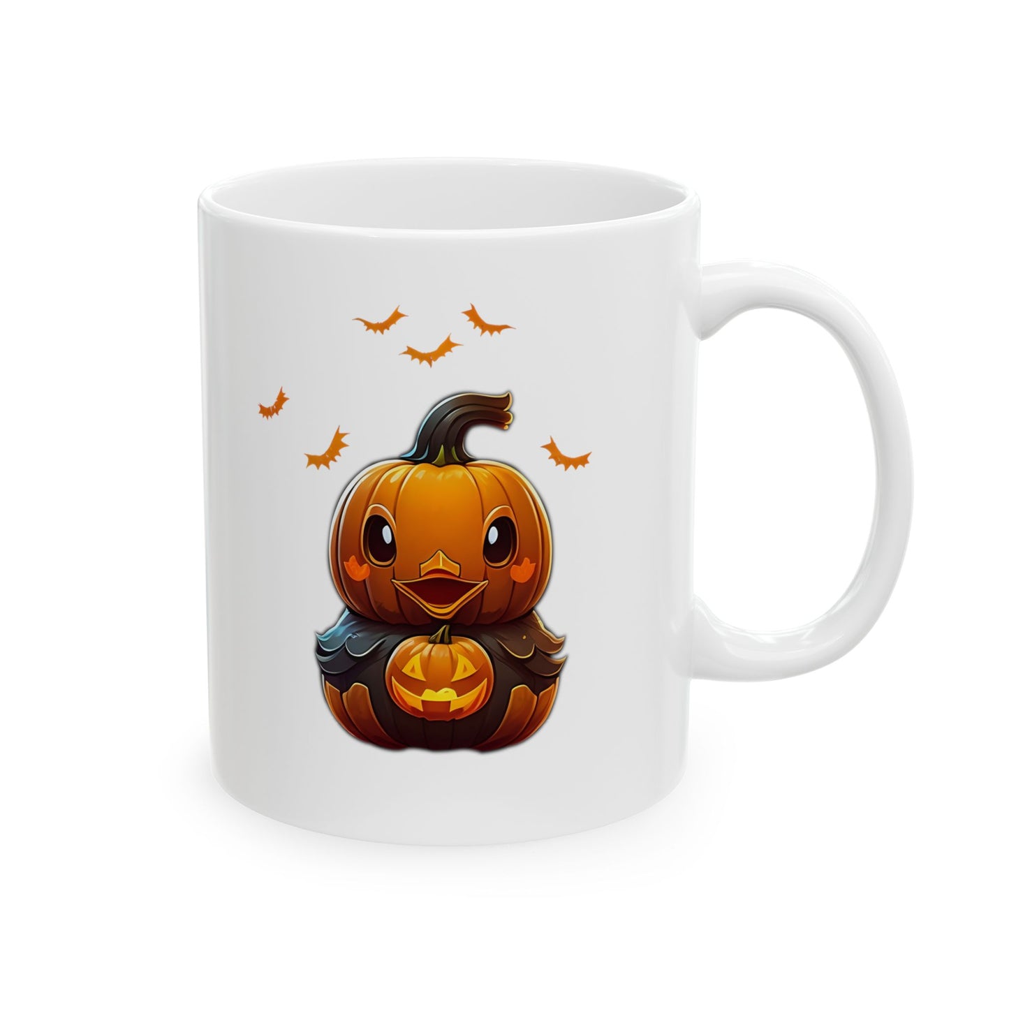 Quack-O'-Lantern: Halloween Pumpkin Duck Mug