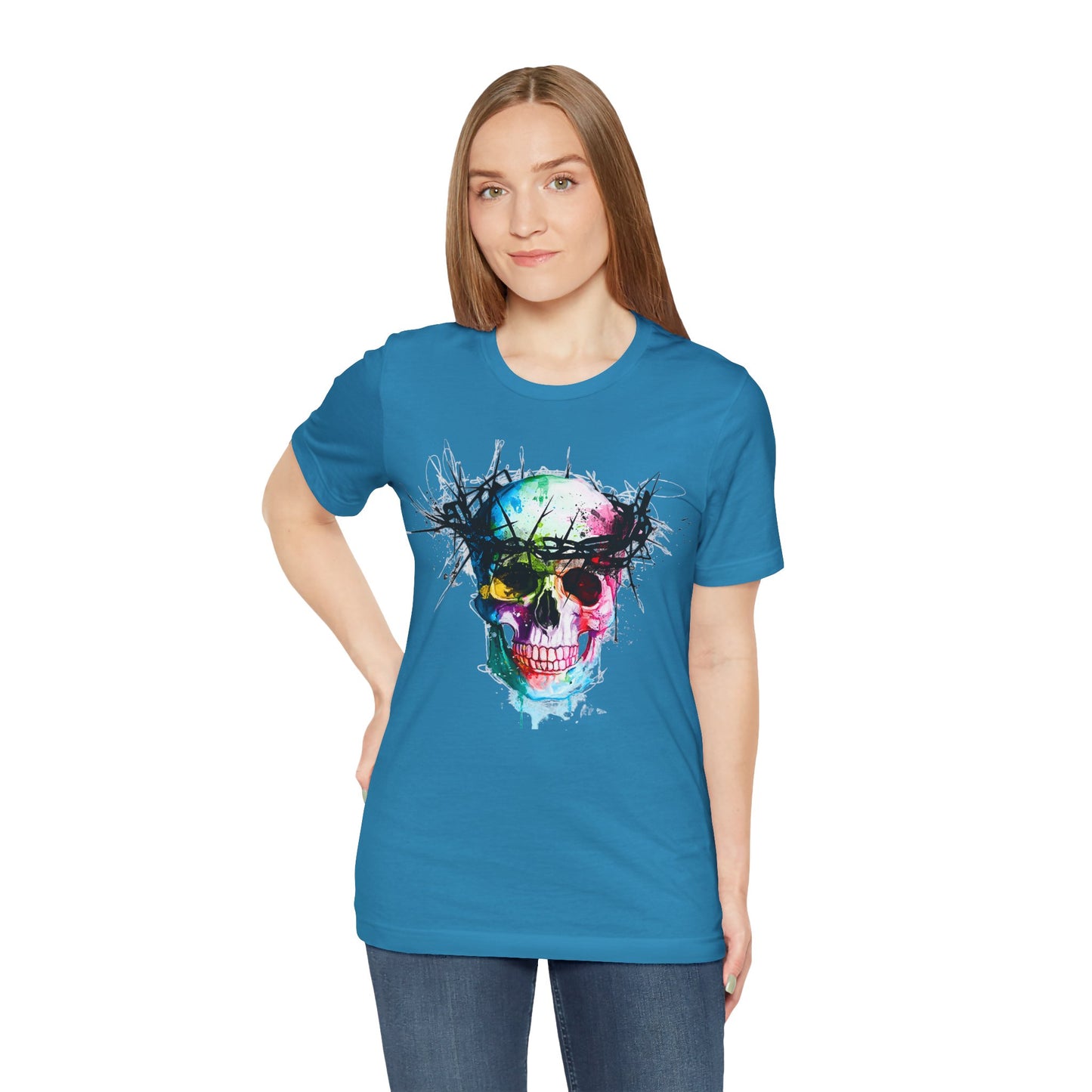 Glowing Grin: Radiant Skull Tee