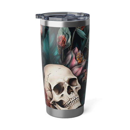 Gothic Garden: Skulls and Flowers Tumbler