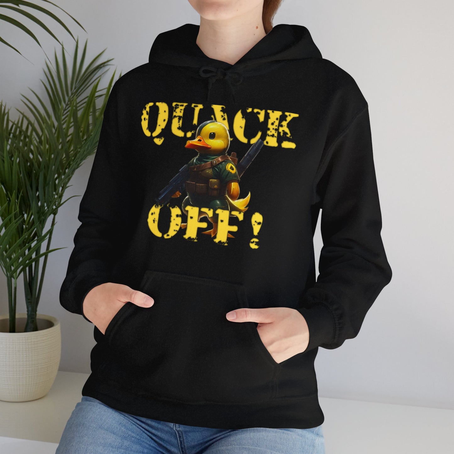 Quack Off: Commando Duck Tactical Hoodie