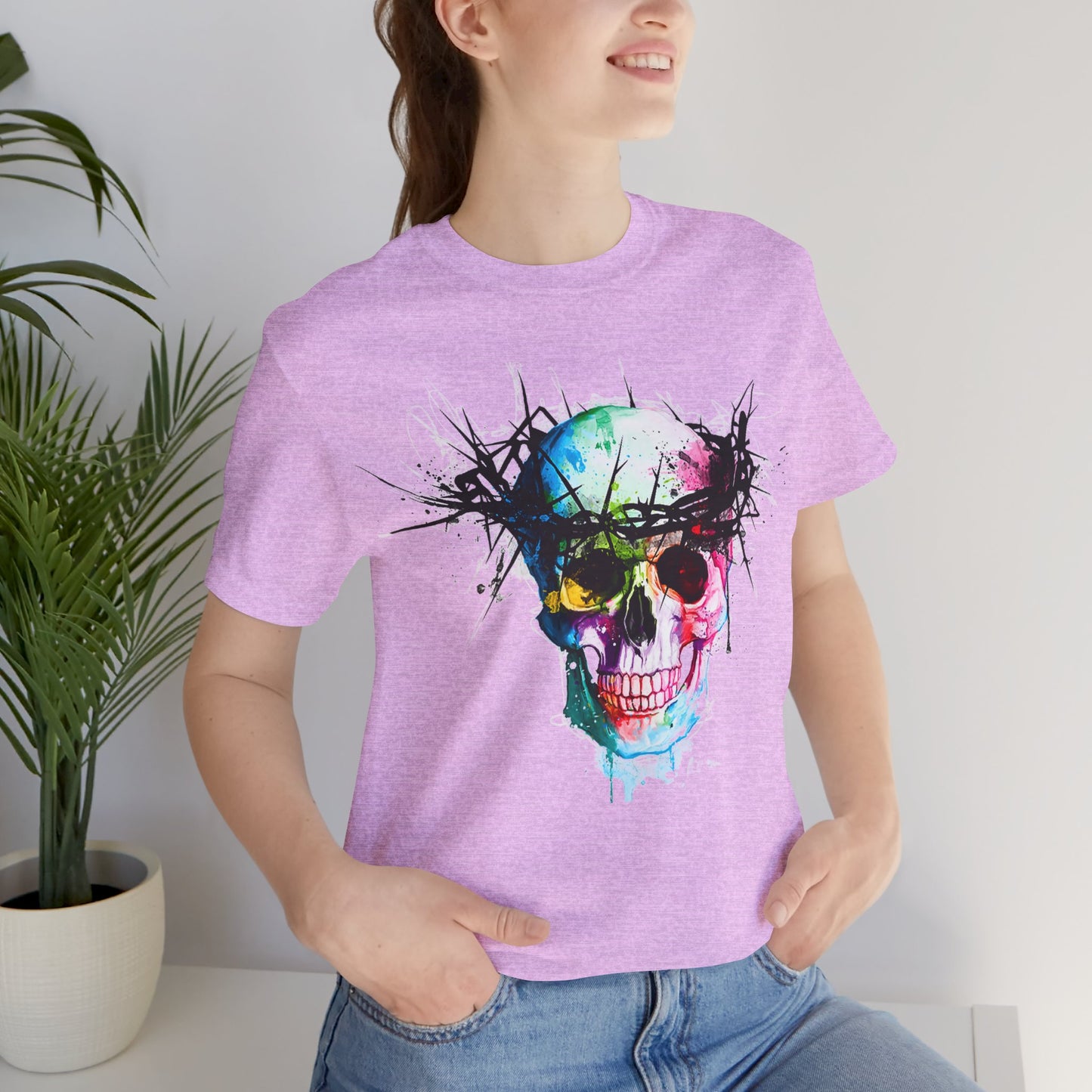 Glowing Grin: Radiant Skull Tee