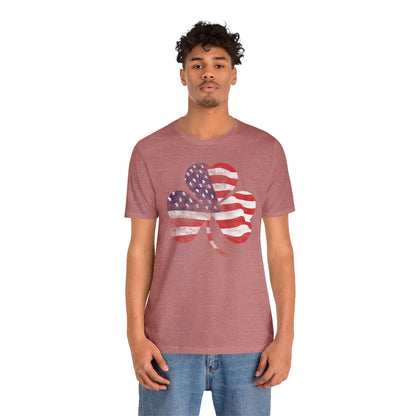 Lucky Land of Liberty: Shamrock Flag Shirt