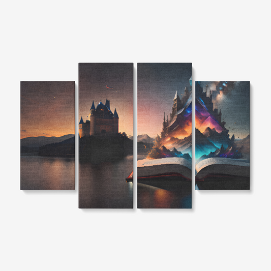 Epic Tales: Reflected Castle Legends Ensemble 4 Pc Wall Art